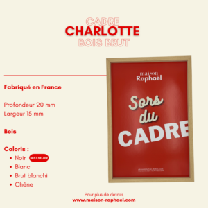 Cadre classique en bois - Charlotte brut