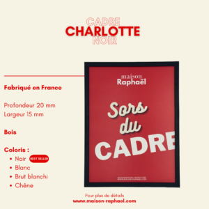 CADRE EN BOIS - CHARLOTTE NOIR